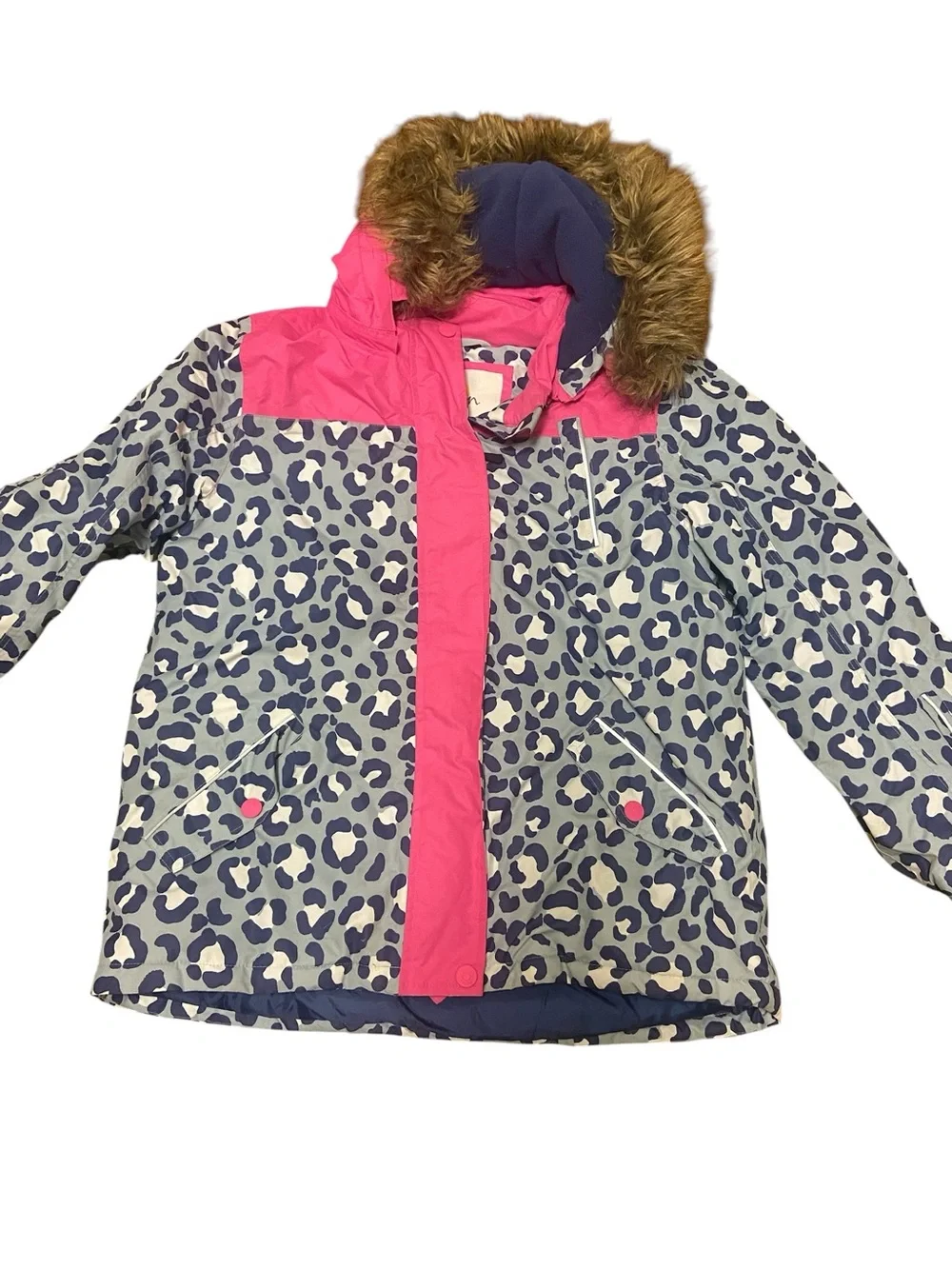 Boden All-Weather Ski Set Jacket & Bib Pants Snow Leopard Pink 15-16Y Snowboard